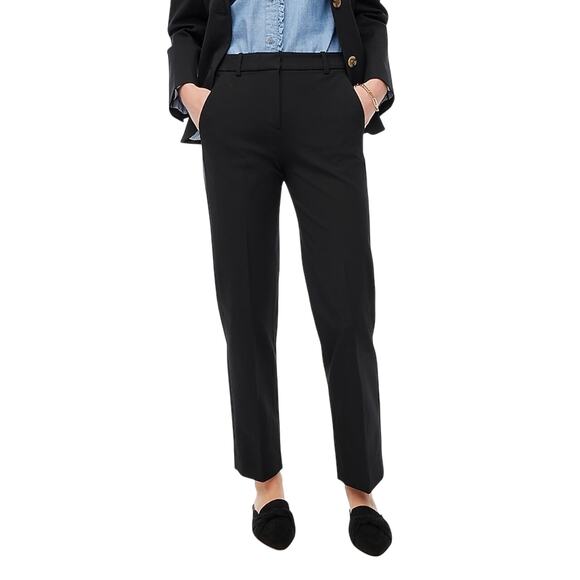 NWT J.Crew Kallie Straight-Leg Pants Black Women’s 16 Work Office Classic Fit - Picture 1 of 7